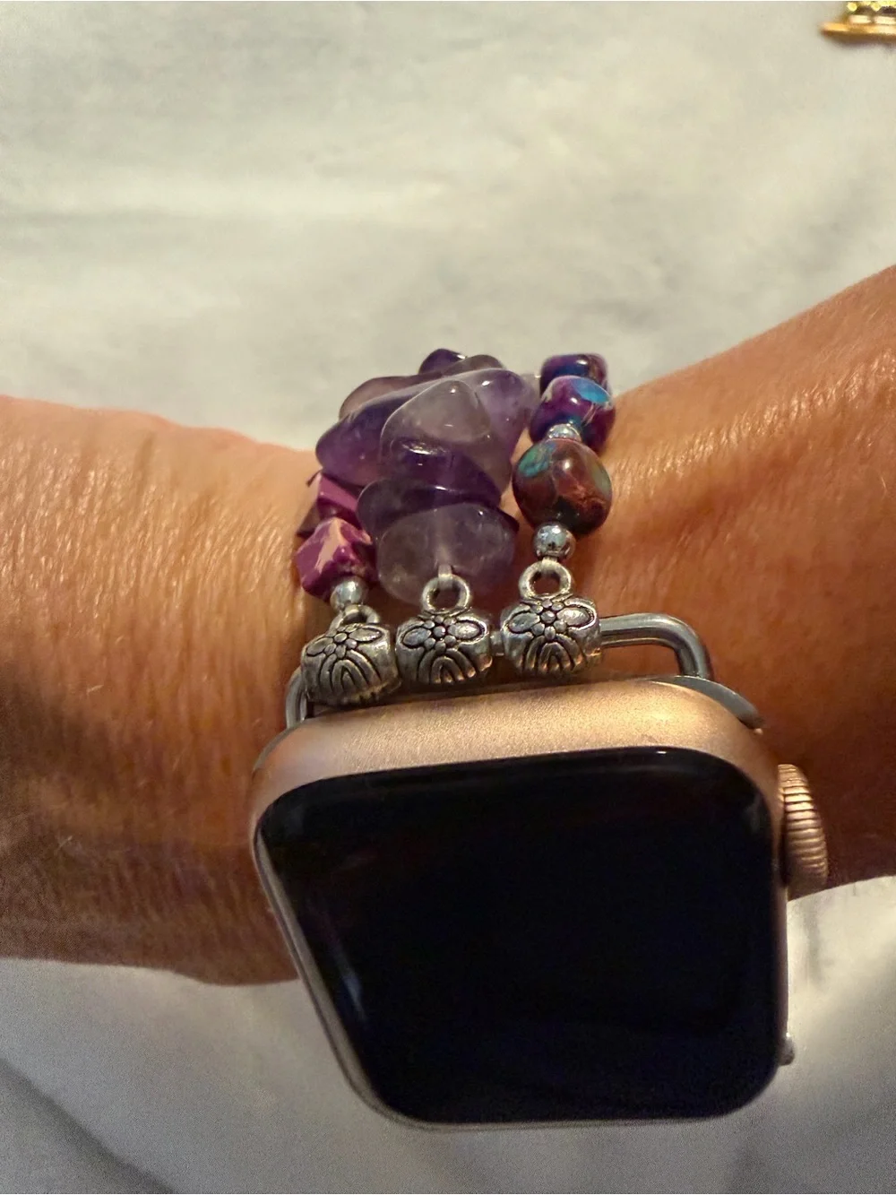 Cape Diablo Purple and Pink Multi-Strand Beaded Watch Band